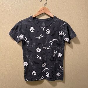 Girl’s Large 10/12 Disney Nightmare Before Christmas Grey Jack Zero Shirt